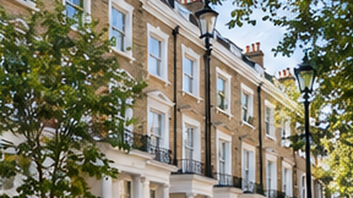 A terrace of London brick houses